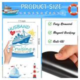 Xuhal 2 Pcs Birthday Cruise Door Magnets with 3 Pcs Paint Pens Door Magnet Conch Magnetic Birthday Cruise Door Decorations Fridge Decor for Carnival Cabin Refrigerator(Couple)