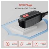 ANEKEN GFCI Plug Replacement Auto Reset 3 Prongs 15Amp 3-Wires with Waterproof Ground Fault Circuit Interrupter Safety RCD Protection for Power Pressure Washer, Air Conditioner, Hot Tub, Hair Dryer