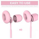 Earplug Lanyard [2 pcs] with Magnetic Tug-Resistant Safety Cord, Flexible Silicone Lanyard with Most Earplugs with Removable Tips Compatible(Pink)