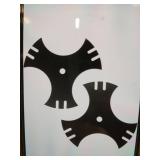 Edger Blades 9in Star Blade 5/8in Center Hole 2pk