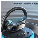 Wireless Earbuds, Bluetooth 5.3 Headphones, True Wireless Stereo Earphones with IPX6 Waterproof, Noise Cancelling Mic, Fast Charging and Comfort Fit Ear Buds for Sports, Workouts - Black