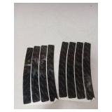 8 Packs Rug Gripper Pads for 4x4 to 6x6 Feet Circle Area Rugs, Curved Non-Slip Rug Tape to Keep Round Carpet Flat for Hardwood Floors Tile Floors - Black