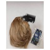 BARSDAR Blonde Clip in Hair Extensions - 20 Inch Loose Wavy Layered Clip in Hair Extensions for Women, 5 PCS Lace Weft Voluminous Easy Wear Soft Synthetic Hairpieces - Golden Blonde Mixed