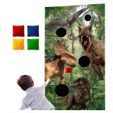 Dinorsaur Bean Bag Toss Game for Kid Toddlers 1-3 with 3 Color Bean Bags, Sports & Outdoor Play Toys Yard/Backyard/Lawn Games for Kids Ages 6-8, Birthday Family Party Supplies Decoration Jamonxi