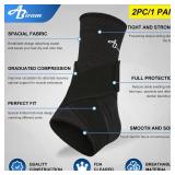 ABIRAM Ankle Brace for Women & Men, Ankle Compression Sleeve, Foot Sleeve with Wrap, Ankle Support, Foot Support for Sprained Foot & Arch, Plantar Fasciitis Relief Socks, Achilles Tendonitis