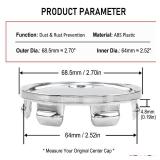 RTRHINOTUNING 4PCS 68.5mm Wheel Center Caps Compatible with 16in Enkei RPF1s Superforgiata/PCD 5-120 M653, OD:68.5mm/2.7in ID:64mm/2.52in Chrome Hub Caps