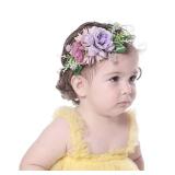 Cinaci 6 Pack Delicate Floral Rose Daisy Flower Super Stretchy Soft Nylon Headbands Hair Bands Accessories for Baby Girls Newborns Infants Toddlers Kids