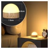 Kintion Night Light, Dimmable 8 Color Portable LED Night Light, 1800mAh Rechargeable Nursery Light Lamp, Soft Eye Caring Warm White, White, Red, Blue, Green Color Lighting for Sleep Aid (Brown, 1pcs)