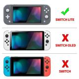 PlayVital ZealProtect Protective Case for Nintendo Switch Lite, Ergonomic Grip Hard Cover - Durable Shock-absorbent Anti-Scratch with Screen Protector & Thumb Grip Button Caps, White