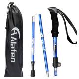 A ALAFEN Aluminum Collapsible Ultralight Travel Trekking Hiking Pole for Men and Women (Fits 5