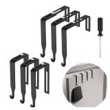 6 Pcs Adjustable Cubicle Wall Hooks Cubicle Hangers- Metal Universal Partition Hanger with Cross Screwdriver- Cubicle Accessories Over The Door Mirror Hook Fit 1.35 to 3.5 In Thick Wall Panels