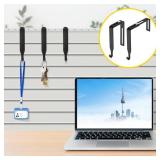 6 Pcs Adjustable Cubicle Wall Hooks Cubicle Hangers- Metal Universal Partition Hanger with Cross Screwdriver- Cubicle Accessories Over The Door Mirror Hook Fit 1.35 to 3.5 In Thick Wall Panels