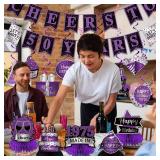 GERMISHUYS Purple 50th Birthday Decorations, Women