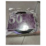 GERMISHUYS Purple 50th Birthday Decorations, Women