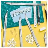 Jetmore 10 Pack Hobby Knife Set, Stainless Steel Craft Knife Kit for Pumpkin Carving, DIY, Art, Cutting, Stencil
