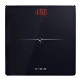 NUTRI FIT Digital Scale for Body Weight, Precision Bathroom Weighing Scale Step-On Technology High Capacity - 330 lb, LED Display with High Precision Measurements, Black