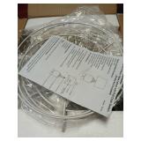 19.5" Farmhouse Bedside Table Lamps Set of 2 Rustic Lamps for Nightstand Bedroom with USB Ports Vintage Traditional White Carved Floral Night Light Lamps for Living Room End Tables Decor