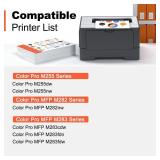 206X 206A Toner Cartridge 4 Pack High Yield (Latest Upgraded Chip) Compatible Replacement for HP 206X W2110X W2111X W2112X W2113X use with Color Pro M255dw MFP M283fdw M283cdw M282nw Pirnter