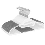 BAGAIL Plastic Hangers 50 Pack with Non-Slip Design,0.2 Inches Thick, 360°Swivel Hook Space Saving Organizer for Bedroom Closet,Shirts,Pants(White- S Shaped)