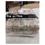 Vintage Area Rug 8x10 Brown Washable Living Room Large Carpet Non Slip Bedroom Indoor Office Low Pile Traditional Distressed Retro Accent Rug for Dining Room