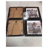 KINLINK 5x5 Picture Frame Black Set of 4, Wooden Square Photo Frames Matted 4x4 with Plexiglass for 4x4 with Mat or 5x5 without Mat for Table and Wall Display