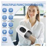 Hand Massager with 9 Modes and 4 Heating Options for Hot and Cold Therapy Hand and Wrist Massager for Arthritis and Carpal Tunnel Relief, Hand Massager with Heat and Compression, White