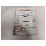 BYKISTOK Flush Mount Ceiling Fan with RGB Light - 52In Black Ceiling Fan Light with Reversible Mute Motor, LED 3CCT Dimmable, Low Profile Modern Ceiling Fans for Indoor, Party, Covered Outdoor