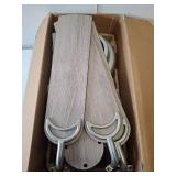 Mainstays 44 inch Hugger Indoor Ceiling Fan with Light Kit  Satin Nickel  5 Blades  Reverse Airflow