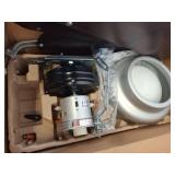 Mainstays 44 inch Hugger Indoor Ceiling Fan with Light Kit  Satin Nickel  5 Blades  Reverse Airflow