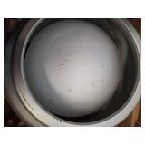 Mainstays 44 inch Hugger Indoor Ceiling Fan with Light Kit  Satin Nickel  5 Blades  Reverse Airflow