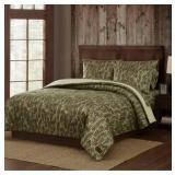Mossy Oak Bottomland Microfiber Camouflage Full/Queen Comforter Adult Bedding for Hunting Lodge or Cabin