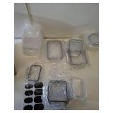 Plastic container set big to small clear