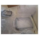 Plastic container set big to small clear