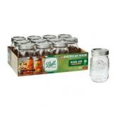 Ball Regular Mouth 16oz Pint Mason Jars with Lids & Bands  11 Count