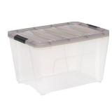 IRIS 53 Qt. Plastic Storage Bin with Lid, Stackable Storage Containers, Tote