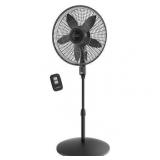 Lasko Cyclone Max 18   23 ft/s High-Velocity Pedestal Fan  Remote  53  H  Black  S18605