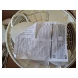 Lasko 16  Oscillating 3-Speed Pedestal Fan with Adjustable Height  47  H  White  S16200  New