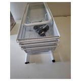 Mainstays 3-Tier Slim Rolling Bathroom Storage Cart with Hooks, White
