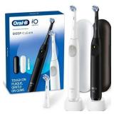 Oral-B iO Series 2 Electric Toothbrush  Pure White & Night Black  2 Ct  3 Heads