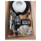 Mainstays 42 Inch Hugger Indoor Ceiling Fan with Light Kit  Black  4 Blades  LED Bulb  Reverse Airflow