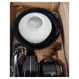 Mainstays 42 Inch Hugger Indoor Ceiling Fan with Light Kit  Black  4 Blades  LED Bulb  Reverse Airflow