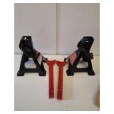 Hyper Tough T42001C 2 Ton Steel Jack Stands, Black, 1 Pair