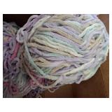 Box of crochet yarn