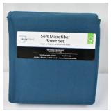 Queen Sheet Set, Mainstays Soft Microfiber Corsair Teal