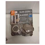 Sun Zero 2-pack Arlo Textured Thermal Insulated Grommet Curtain Panel Pair  Mocha Brown  40  W x 84  L