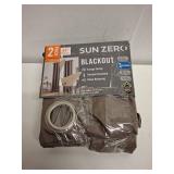 Sun Zero 2-pack Arlo Textured Thermal Insulated Grommet Curtain Panel Pair  Mocha Brown  40  W x 84  L