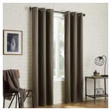 Sun Zero 2-pack Arlo Textured Thermal Insulated Grommet Curtain Panel Pair  40 x63   Mocha Brown