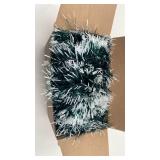 50 Feet Green Christmas Tinsel Garland Metallic Twist Shiny Hanging Garland for Christmas Tree Decorations Xmas Holiday Decor for Home Indoor Outdoor Party Supplies (Green)