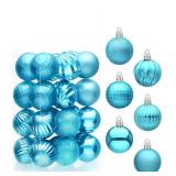 JOIEDOMI 24 Pcs Baby Blue Christmas Tree Ornaments Set, 2.36\" Shatterproof Christmas Balls, Xmas Hanging Ornaments Decorations for Tree Wreath Garland Holiday Wedding Indoor Party Decor