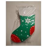 Memorywuu 10 Pcs Christmas Yard Signs Decor with LED Lights Glitter Yard Signs with Stakes Outdoor Xmas Stakes for Holiday Outdoor Lawn Pathway Decor(Stockings)